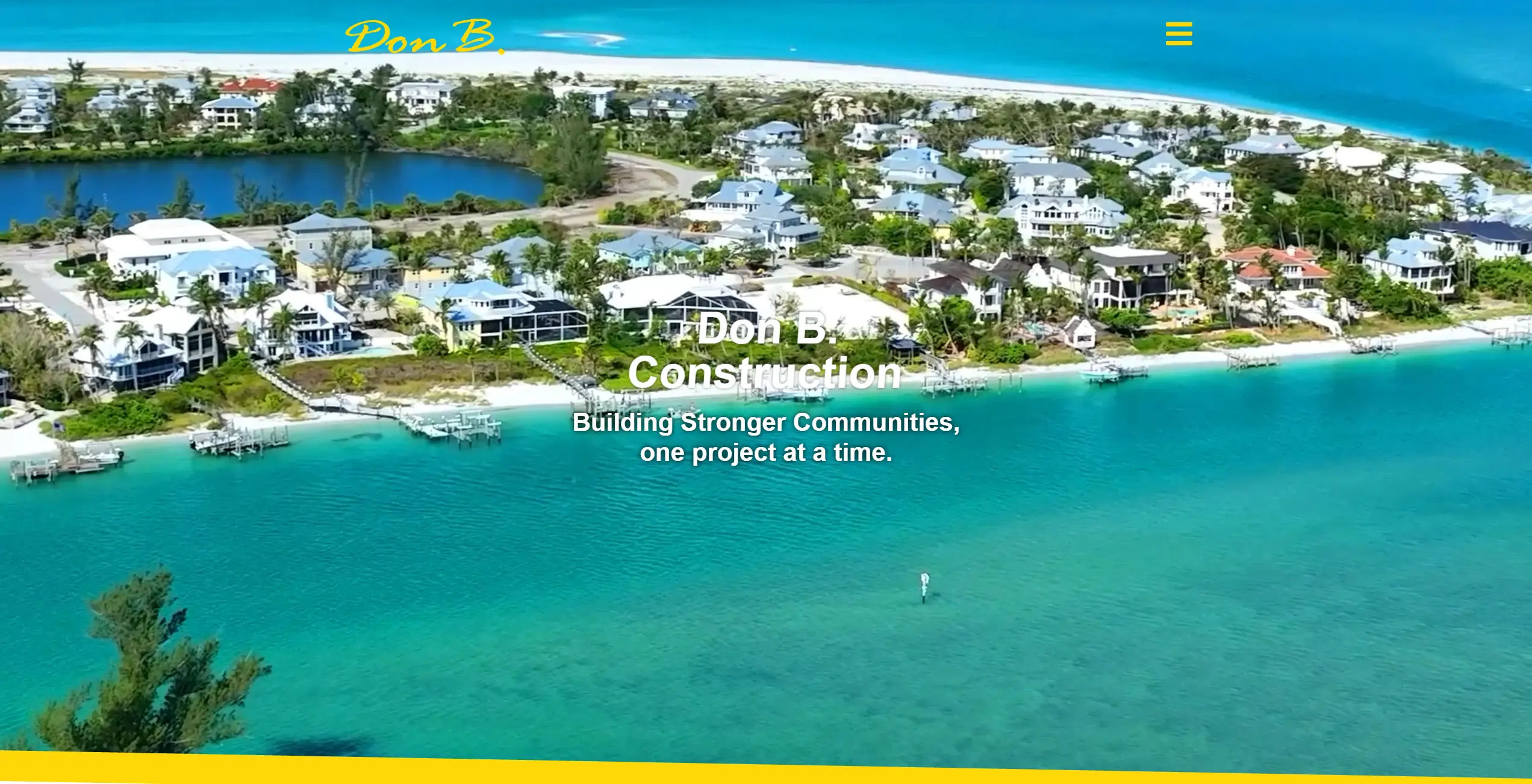 Don B Construction website featured design preview